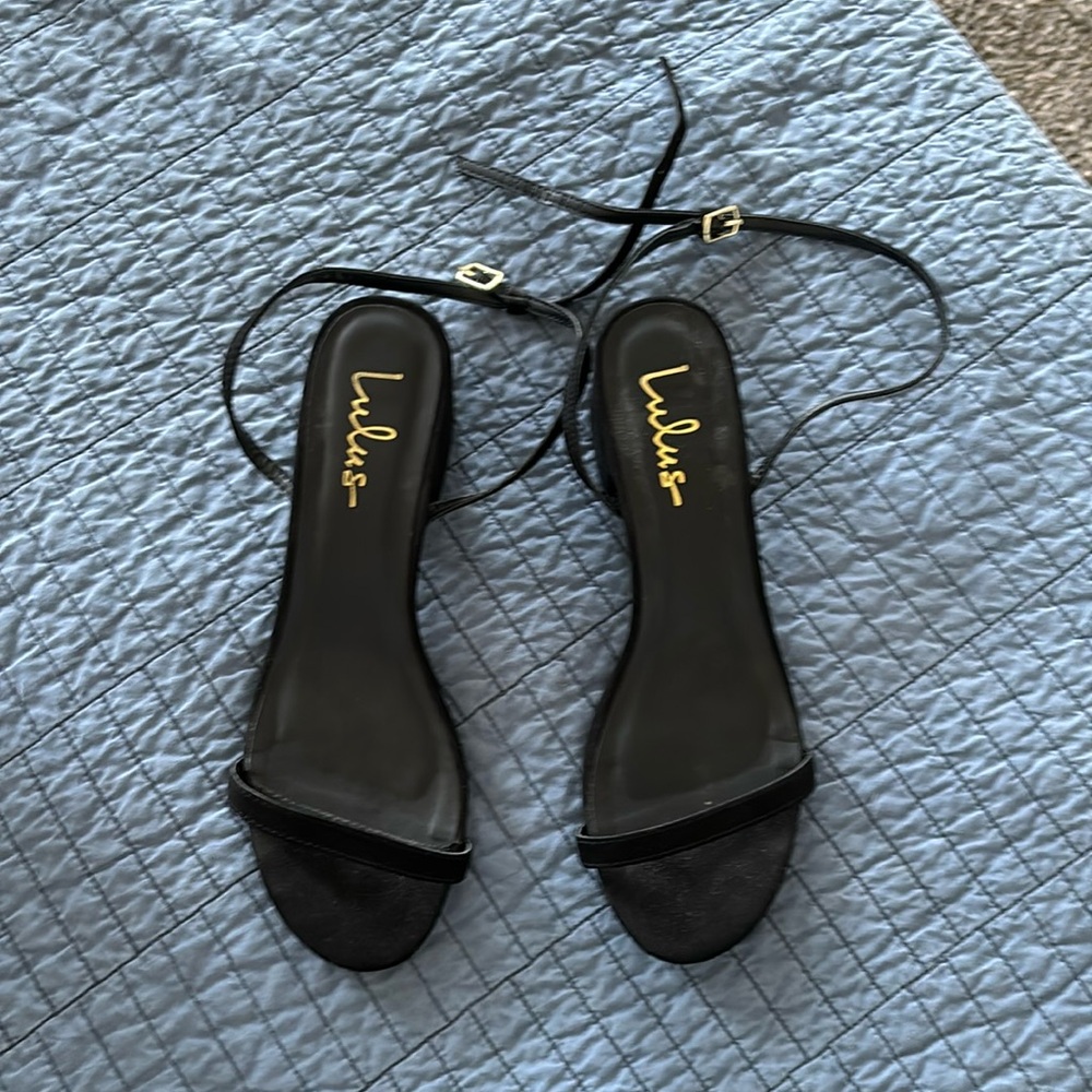 Lulus Black Heeled Sandals